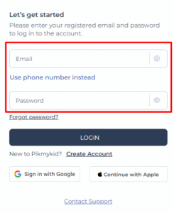 Pikmykid Login